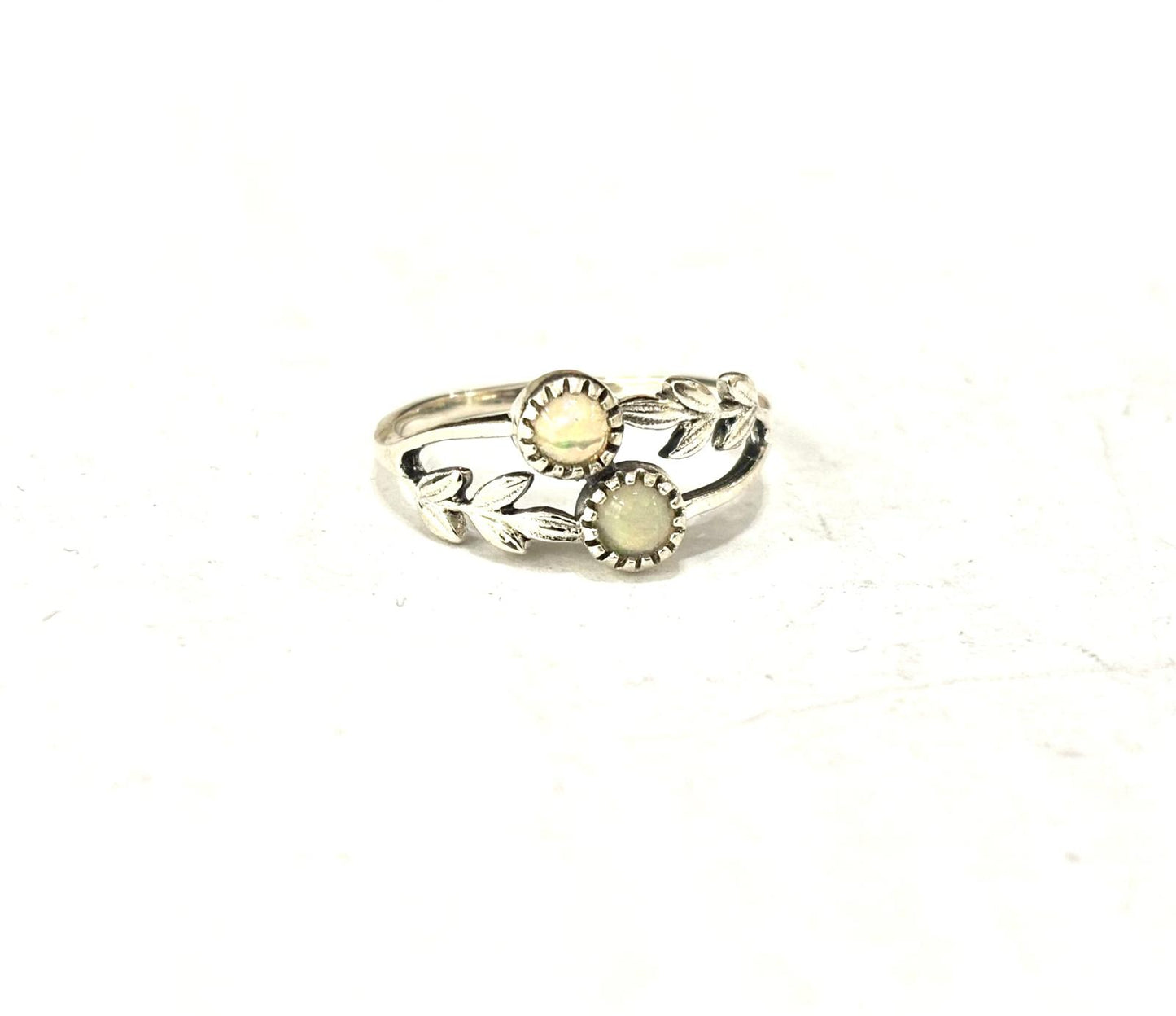 ANELLO CON RAMOSCELLI - OPALE - ARGENTO 925
