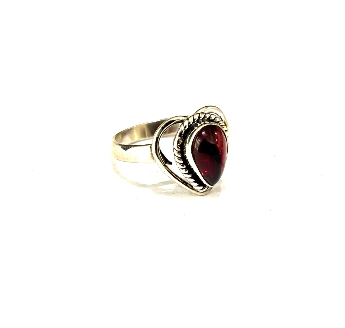 ANELLO GOCCIA GRANATO - ARGENTO 925