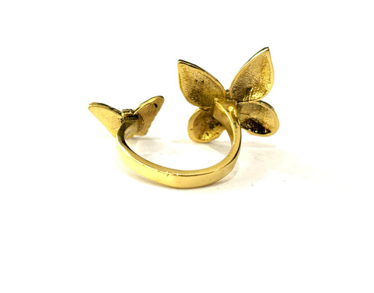 ANELLO OTTONE - DOPPIA FARFALLA