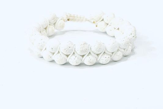 BRACCIALE HOYO PIETRA LAVICA BIANCA