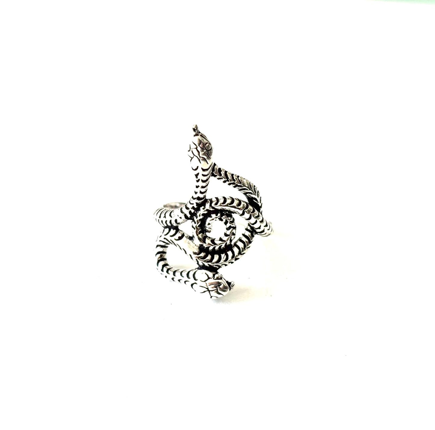 ANELLO DUE SERPENTI INTRECCIATI - ARGENTO 925