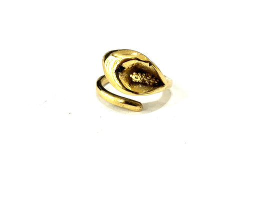 ANELLO OTTONE CALLA - REGOLABILE