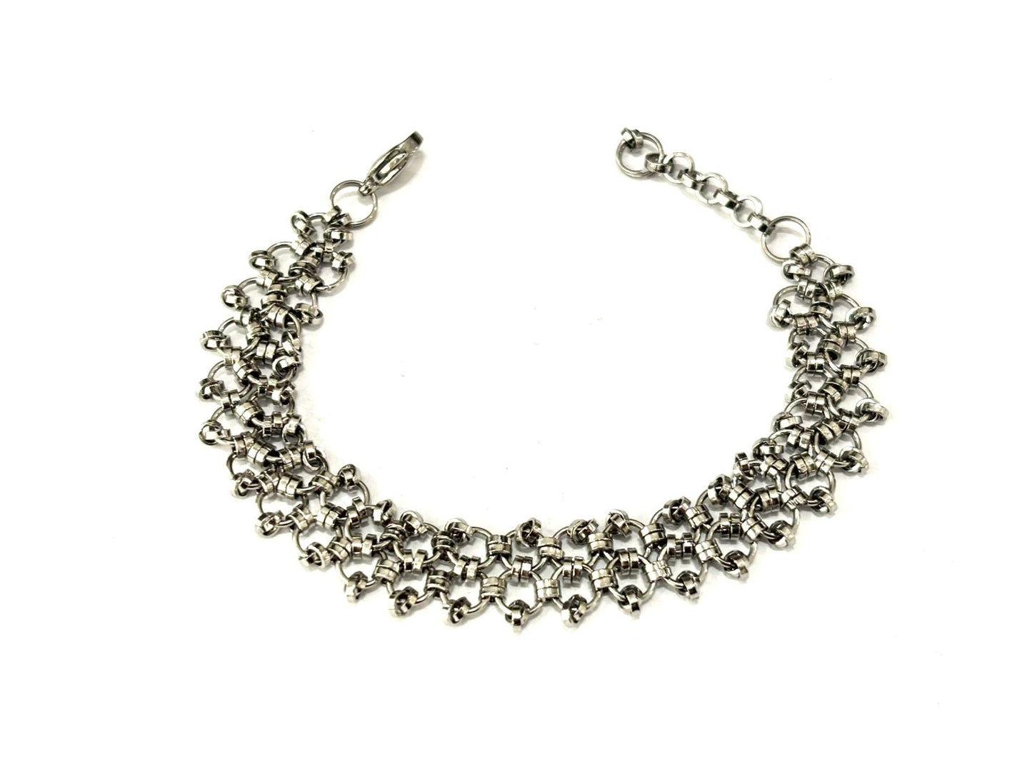 BRACCIALE RETE DUE FILE ACCIAIO