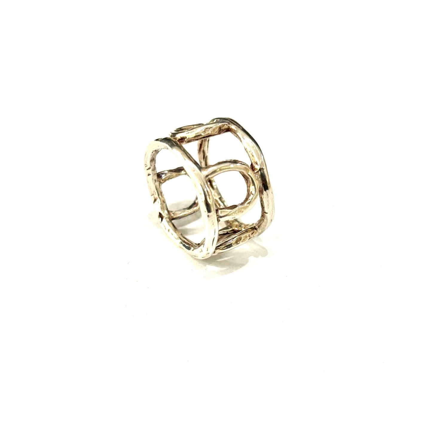 ANELLO DESIGN GEOMETRICO ARGENTO 925