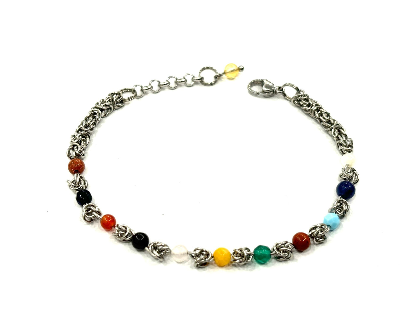 BRACCIALE ETERNA ACCIAIO - PIETRE NATURALI