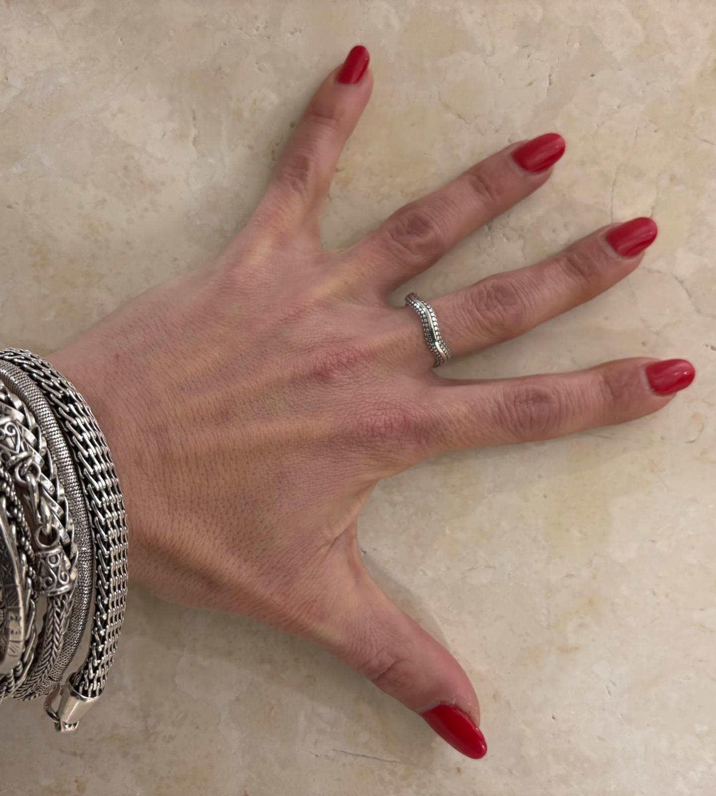 ANELLO FASCETTA ONDULATA - ARGENTO 925