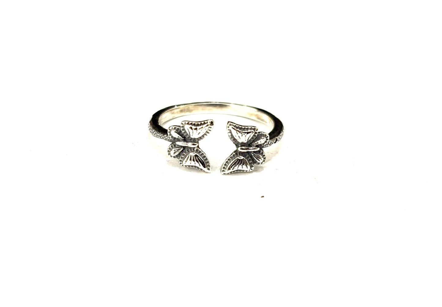 ANELLO DUE FARFALLE - REGOLABILE - ARGENTO 925