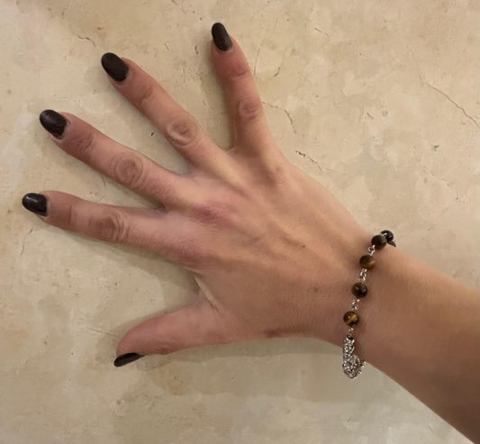 BRACCIALE STEEL&STONE ACCIAIO - OCCHIO DI TIGRE