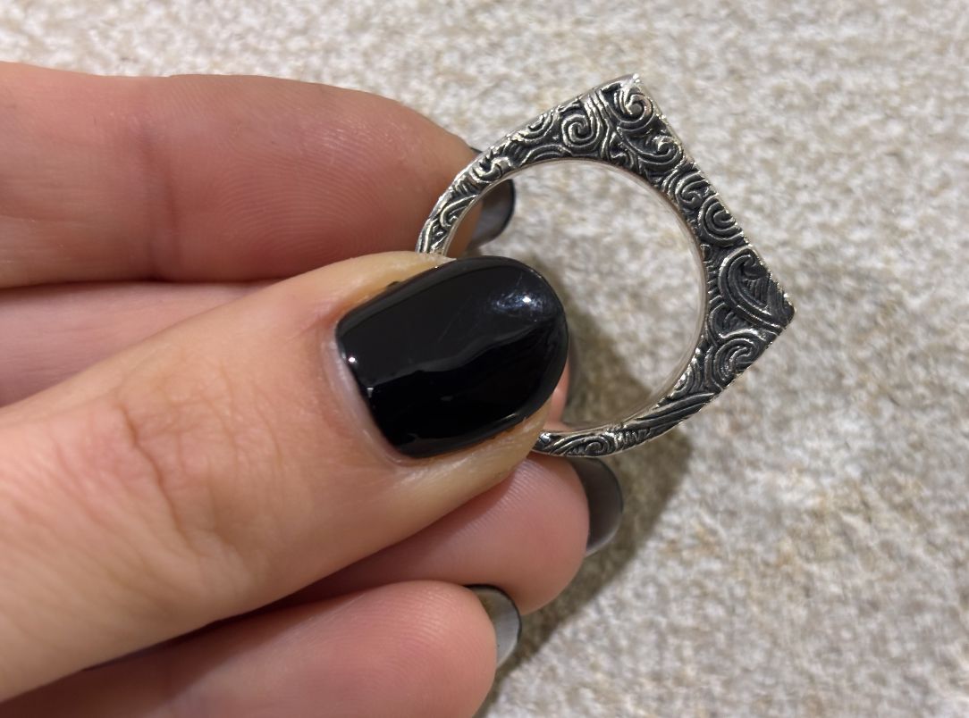 ANELLO CHEVALIER SQUADRATO ARGENTO 925