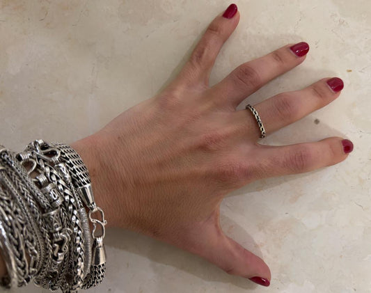 ANELLO FEDINA INTRECCIATA ARGENTO 925