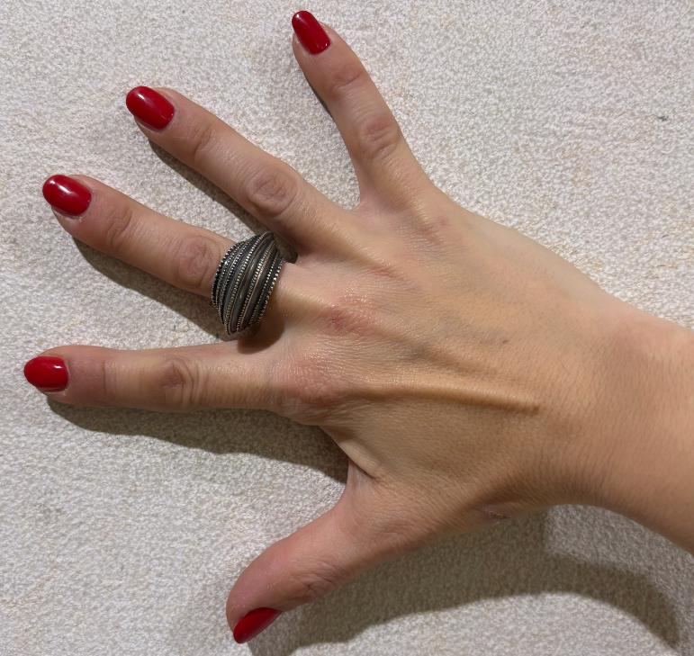 ANELLO DECORATO ARGENTO 925 BRUNITO
