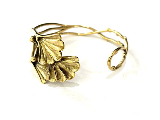 BRACCIALE RIGIDO OTTONE - ELEMENTI FOGLIARI