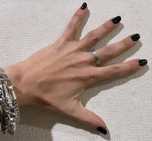 ANELLO FASCETTA LAVORATA ARGENTO 925