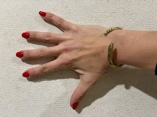 BRACCIALE SERPENTE LAVORATO OTTONE