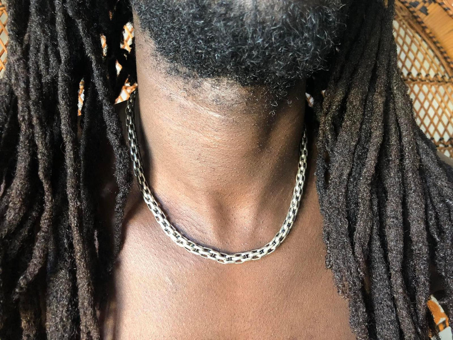 COLLANA SNAKE TONDA MAGLIE OVALI ARGENTO 925