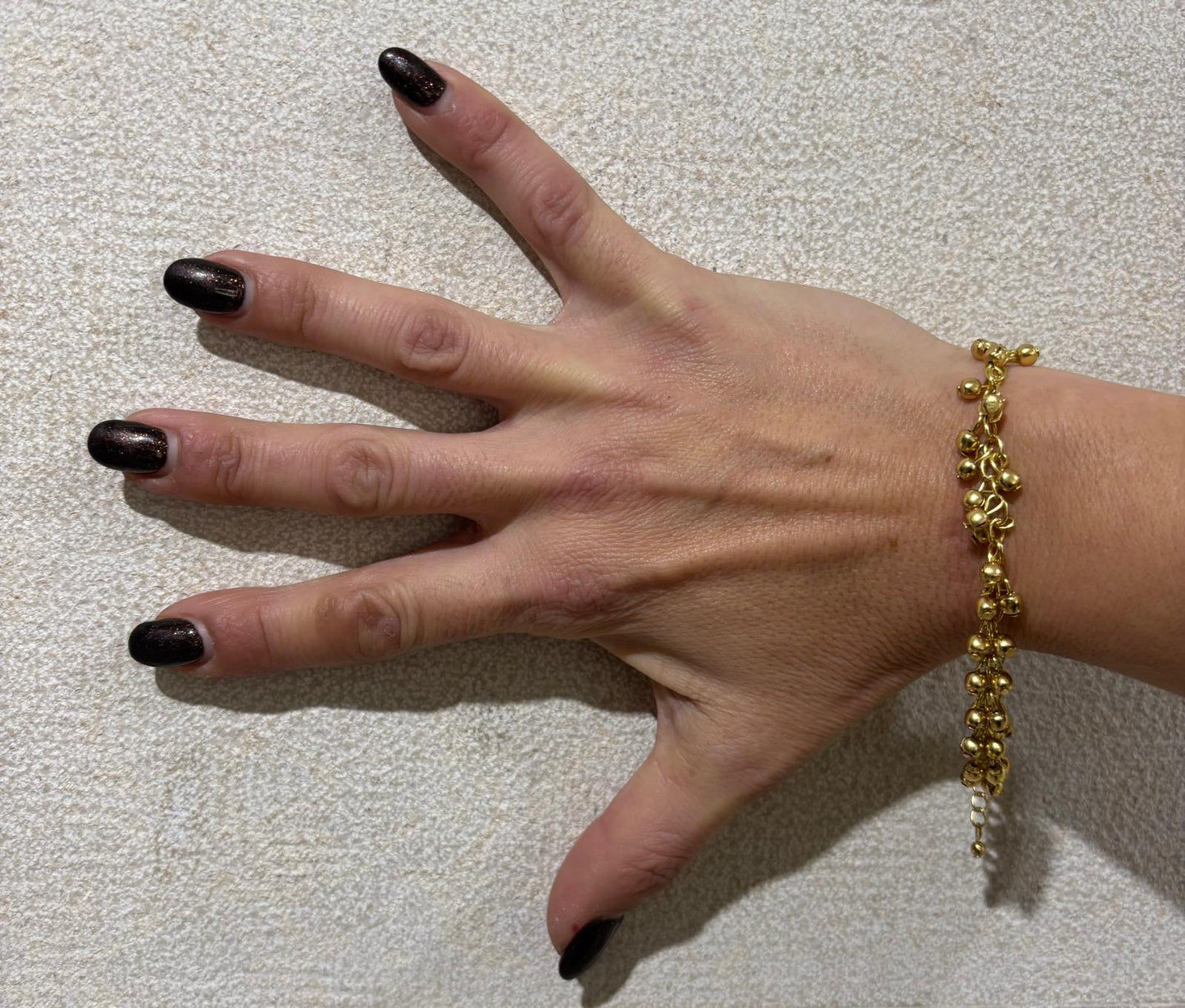 BRACCIALE OTTONE - MULTISFERE 4MM PENDENTI