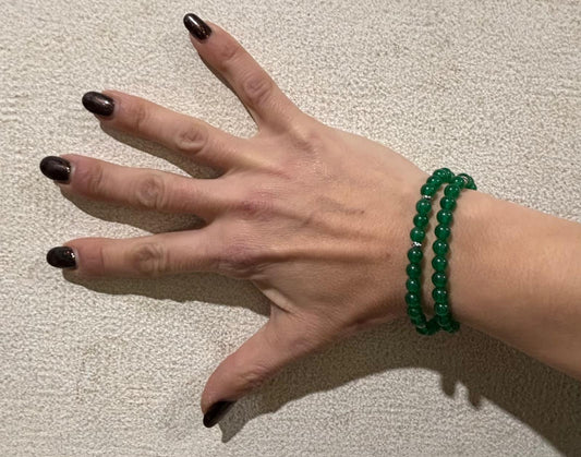 BRACCIALE TEKUBI DOPPIO GIRO AGATA VERDE