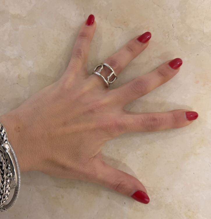 ANELLO DESIGN GEOMETRICO ARGENTO 925