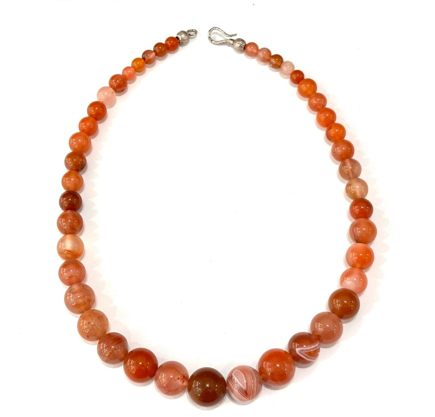 COLLANA GIROCOLLO A GRADAZIONE AGATA BOTSWANA - ARGENTO 925