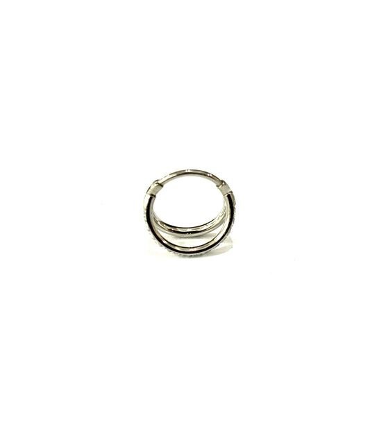 CERCHIO CLICKER DOPPIO CON ZIRCONI ACCIAIO 316L