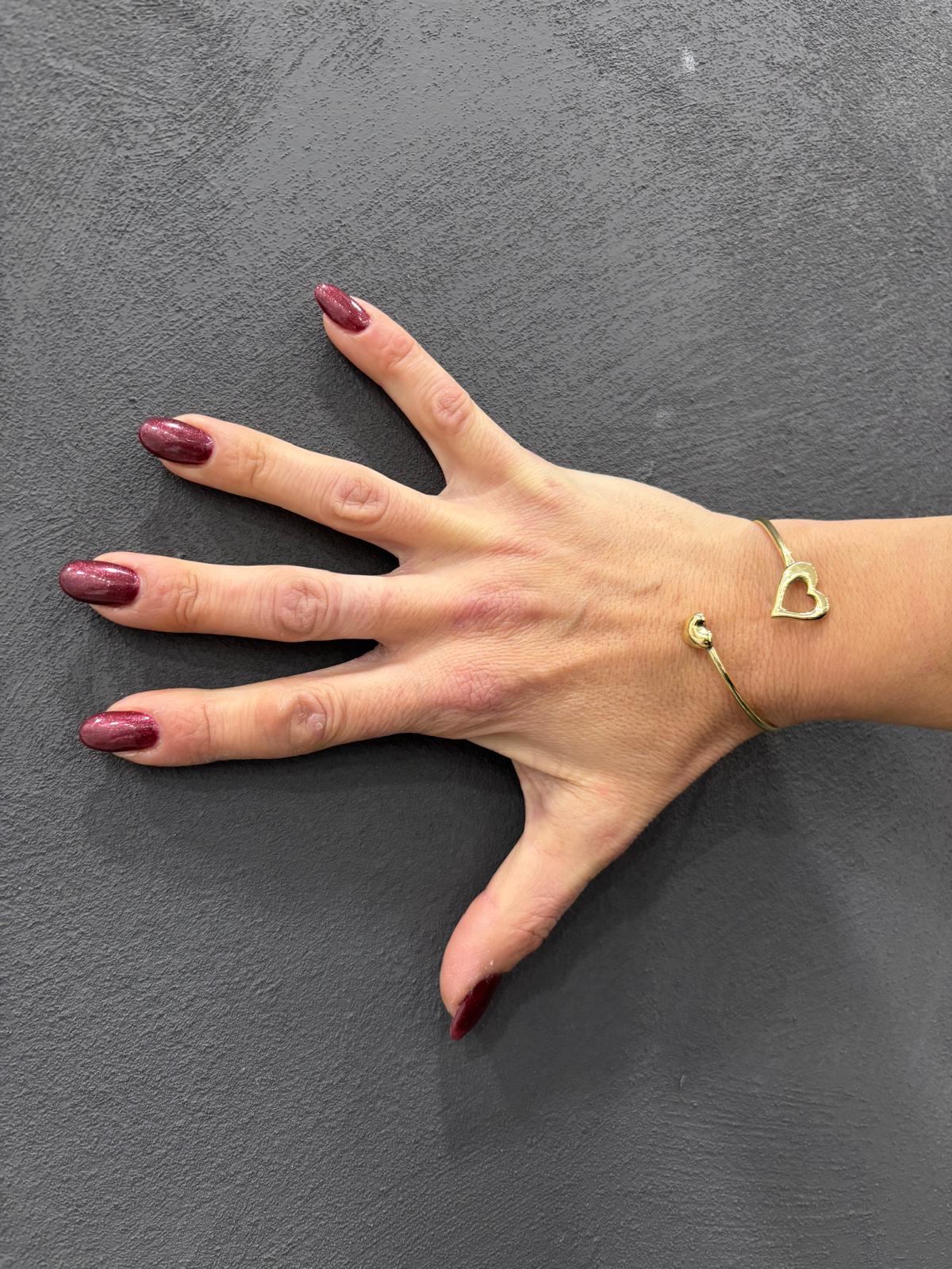 BRACCIALE OTTONE - CUORE DOPPIO