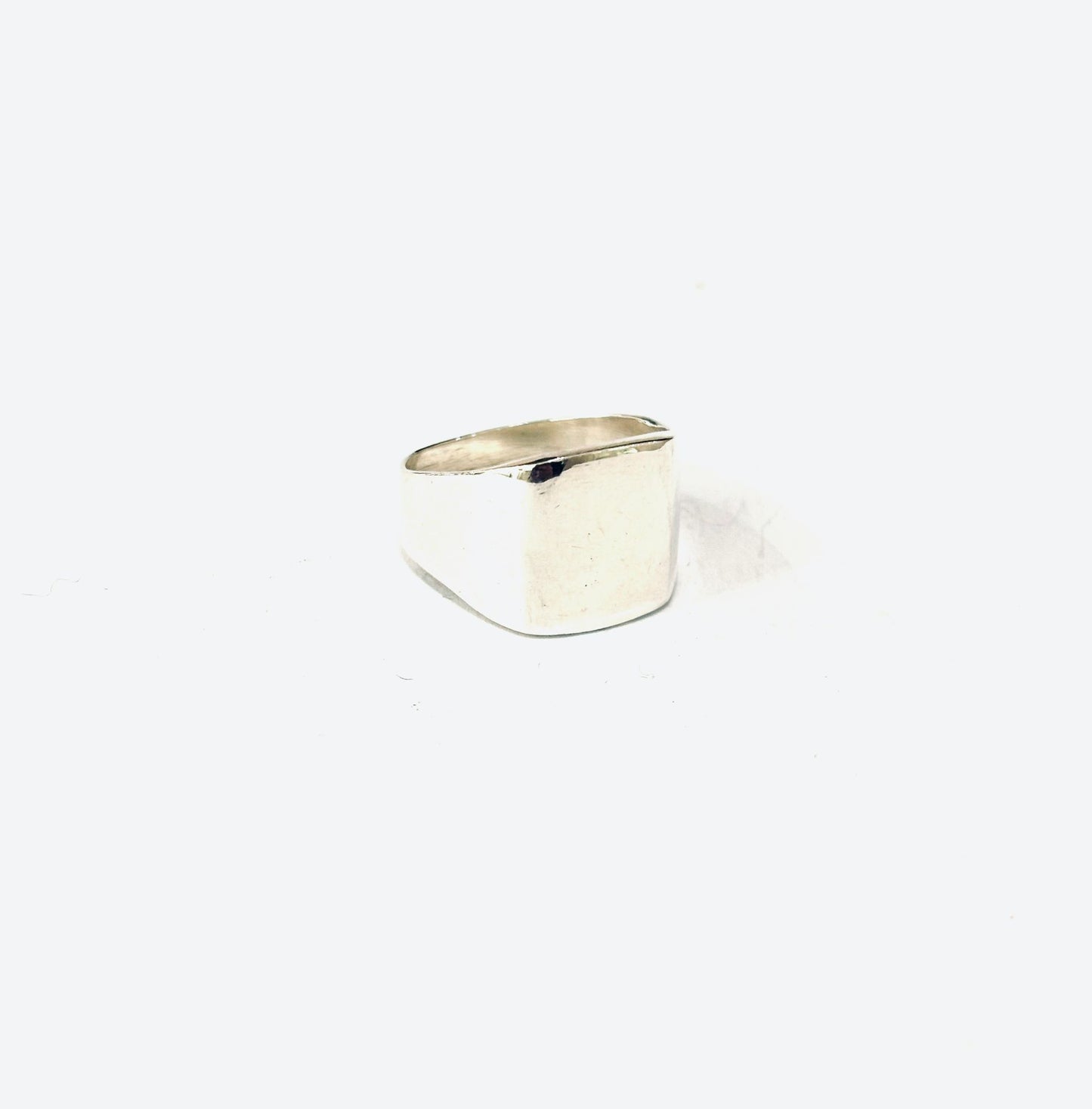 ANELLO CHEVALIER RETTANGOLO LISCIO ARGENTO 925
