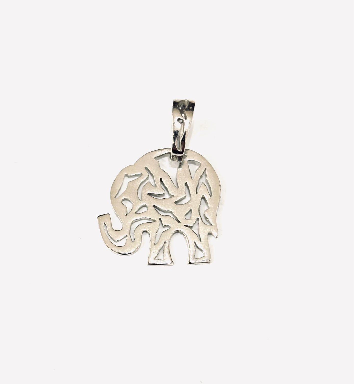 CIONDOLO ELEFANTE ARGENTO 925 RODIO - DESIGN DOUBLE-FACE