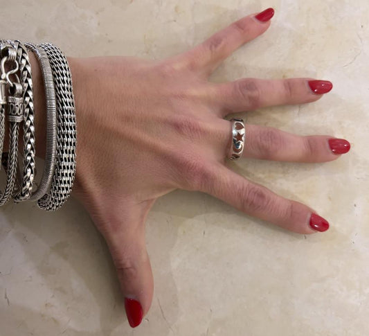 ANELLO FASCIA TRAFORATA ARGENTO 925