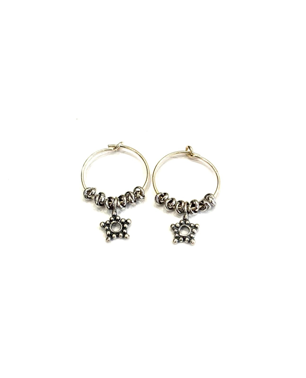 CERCHI ARGENTO 925 - NODINI ACCIAIO - PENDENTE STELLA