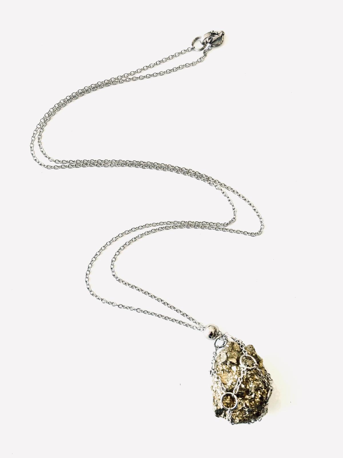 COLLANA STONE KEEPER ACCIAIO - PIRITE