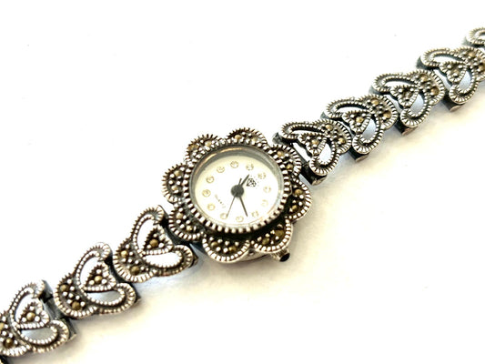 OROLOGIO A QUARZO - MARCASSITE - ARGENTO 925