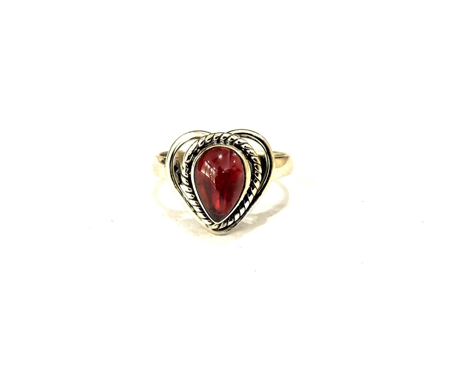 ANELLO GOCCIA GRANATO - ARGENTO 925