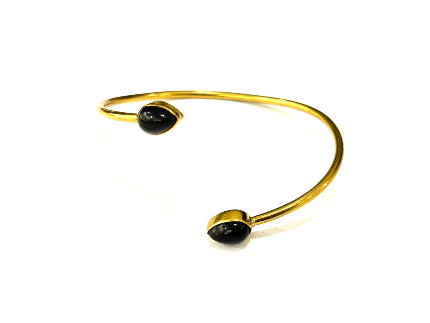 BRACCIALE TUBOLARE GOCCE ONICE OTTONE