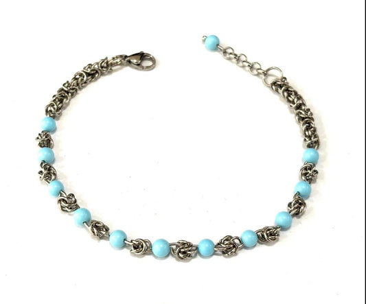 BRACCIALE ETERNA ACCIAIO - PIETRE NATURALI