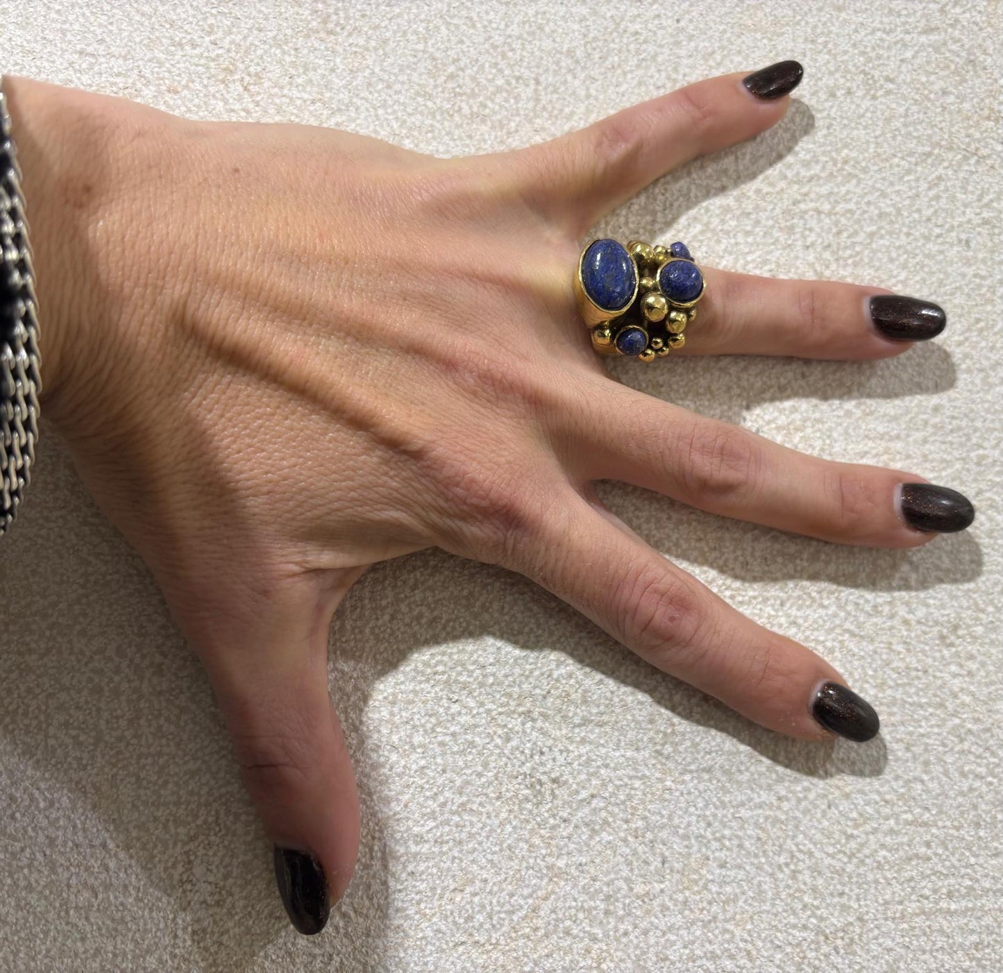 ANELLO OTTONE - LAPISLAZZULI