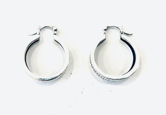 CERCHI LAVORAZIONE A RETE BRUNITA - ARGENTO 925