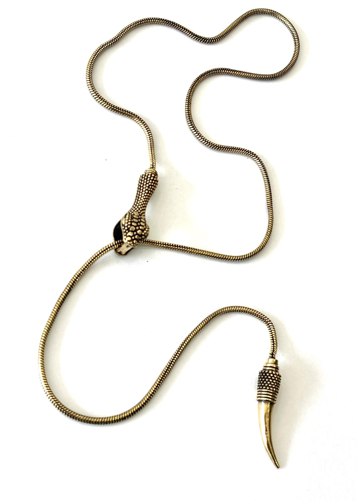 COLLANA SALISCENDI SNAKE - OTTONE