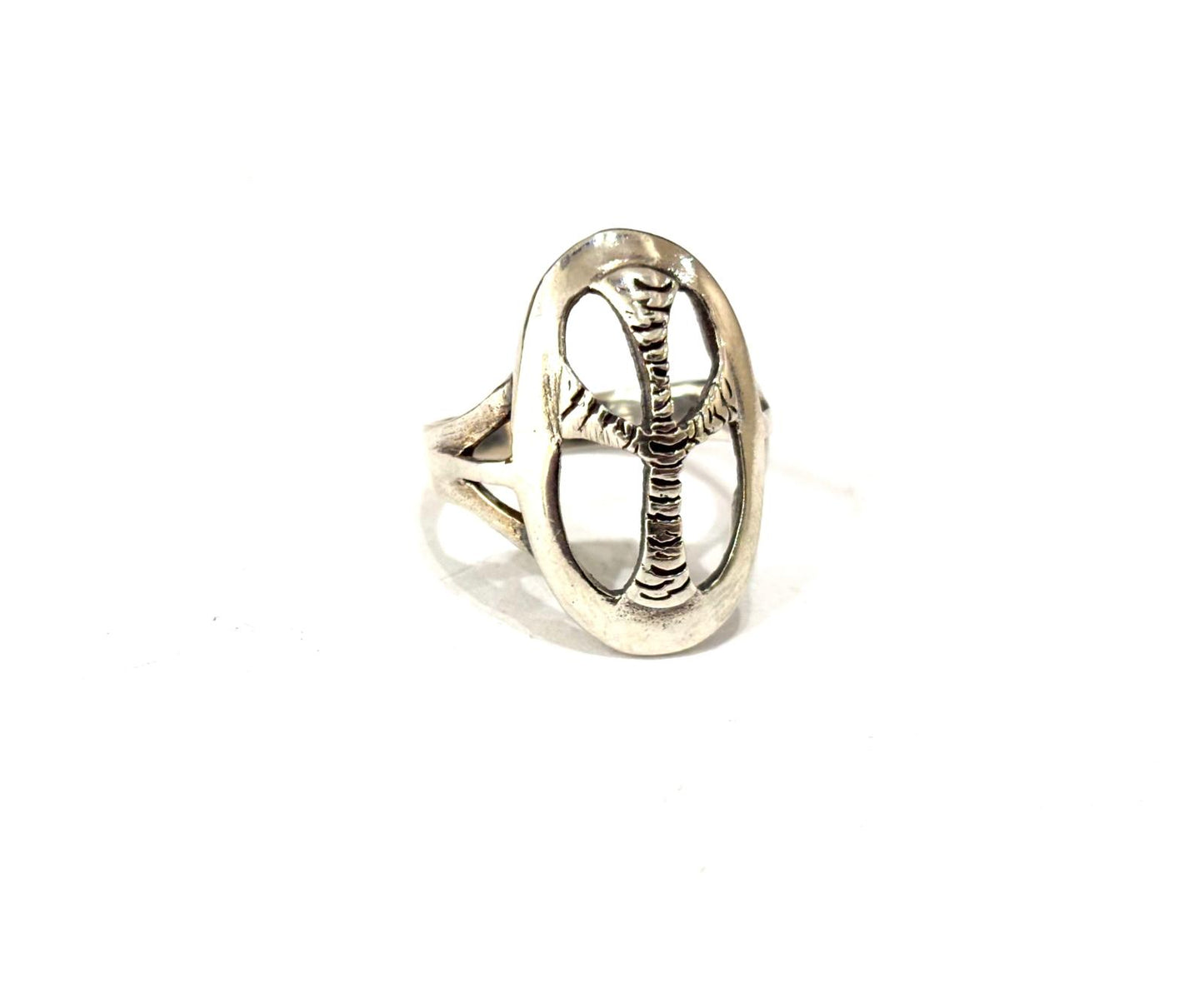 ANELLO CROCE STILIZZATA ARGENTO 925
