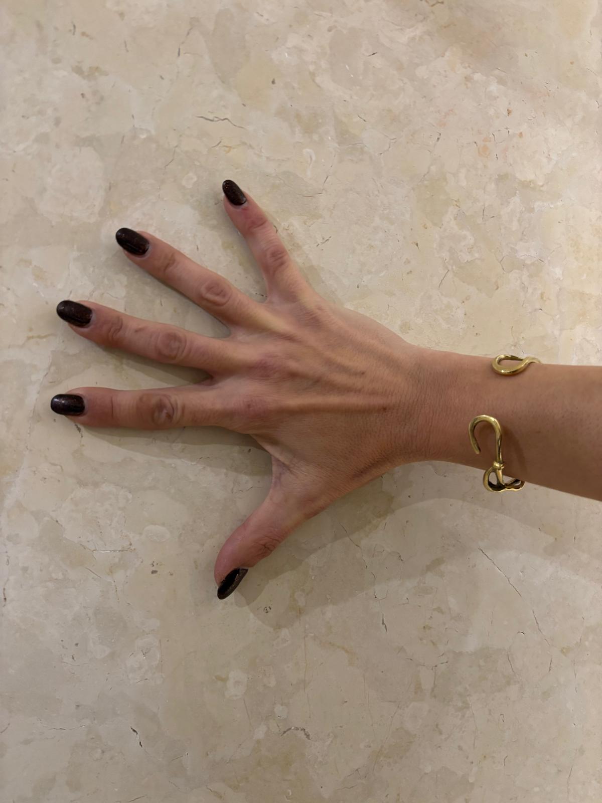 BRACCIALE RIGIDO OTTONE - DESIGN SCULTOREO