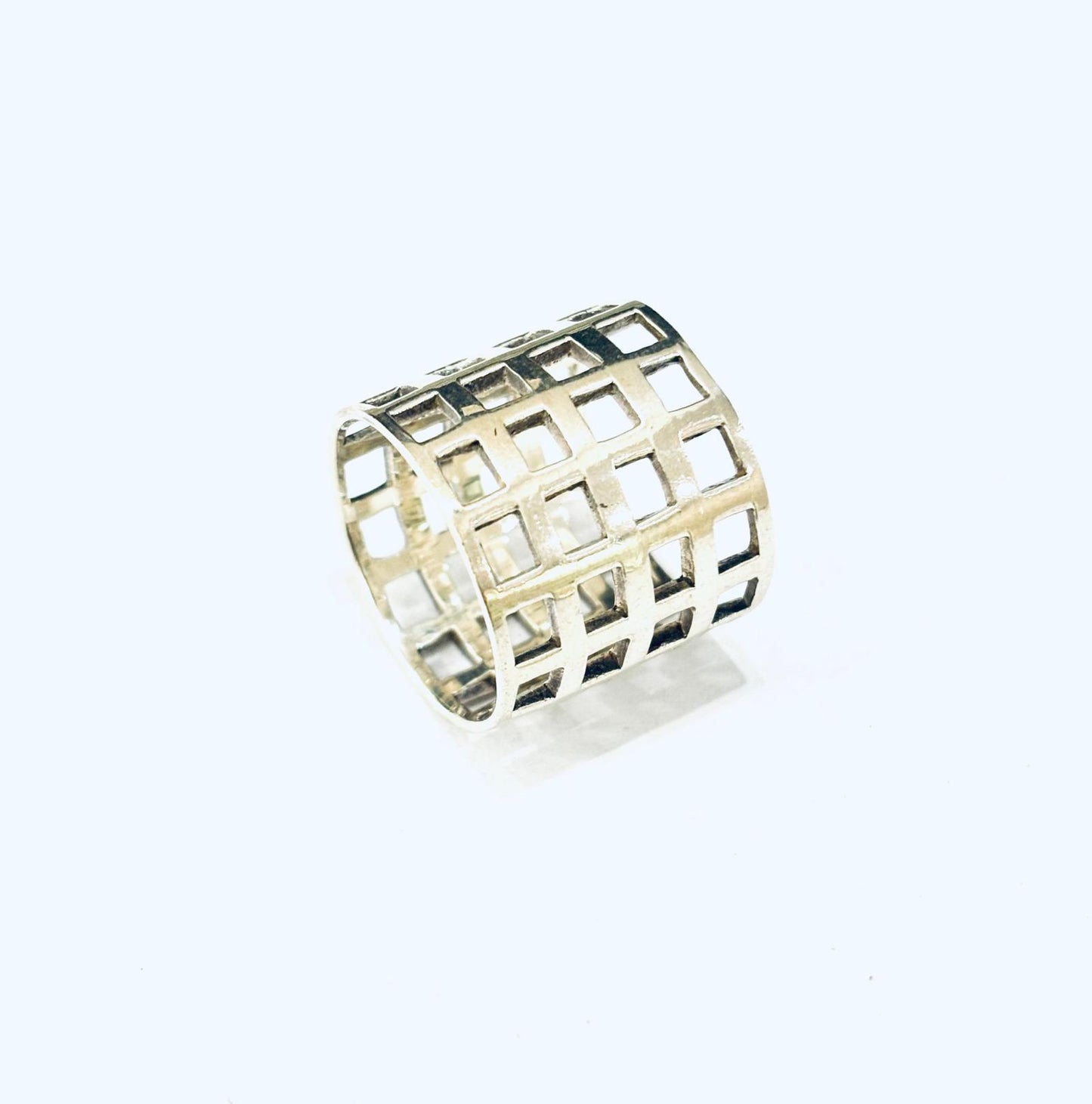 ANELLO RETE ARGENTO 925