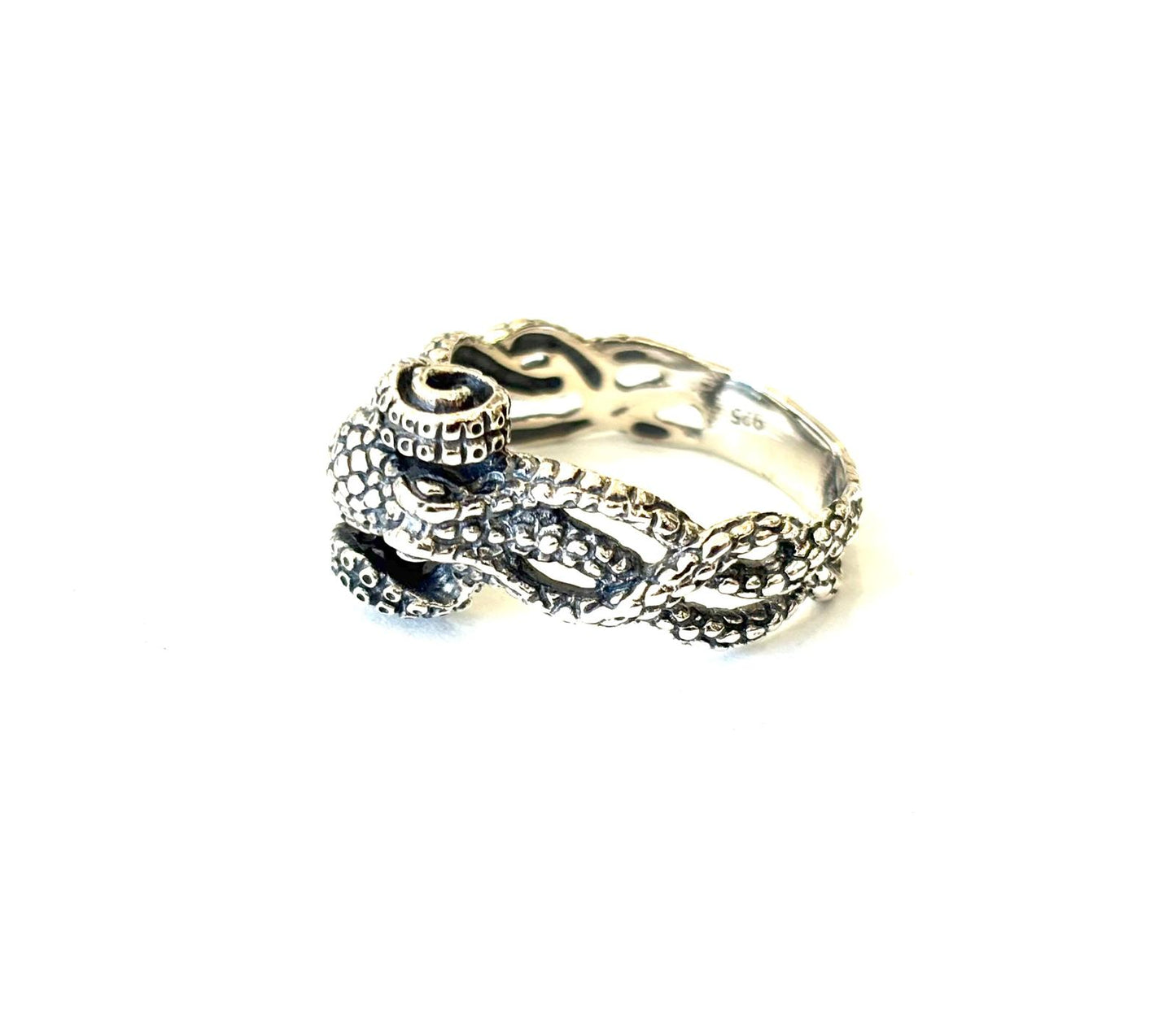 ANELLO POLPO TENTACOLARE - ARGENTO 925