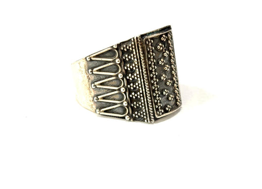 ANELLO ETNICO GEOMETRICO ARGENTO 925