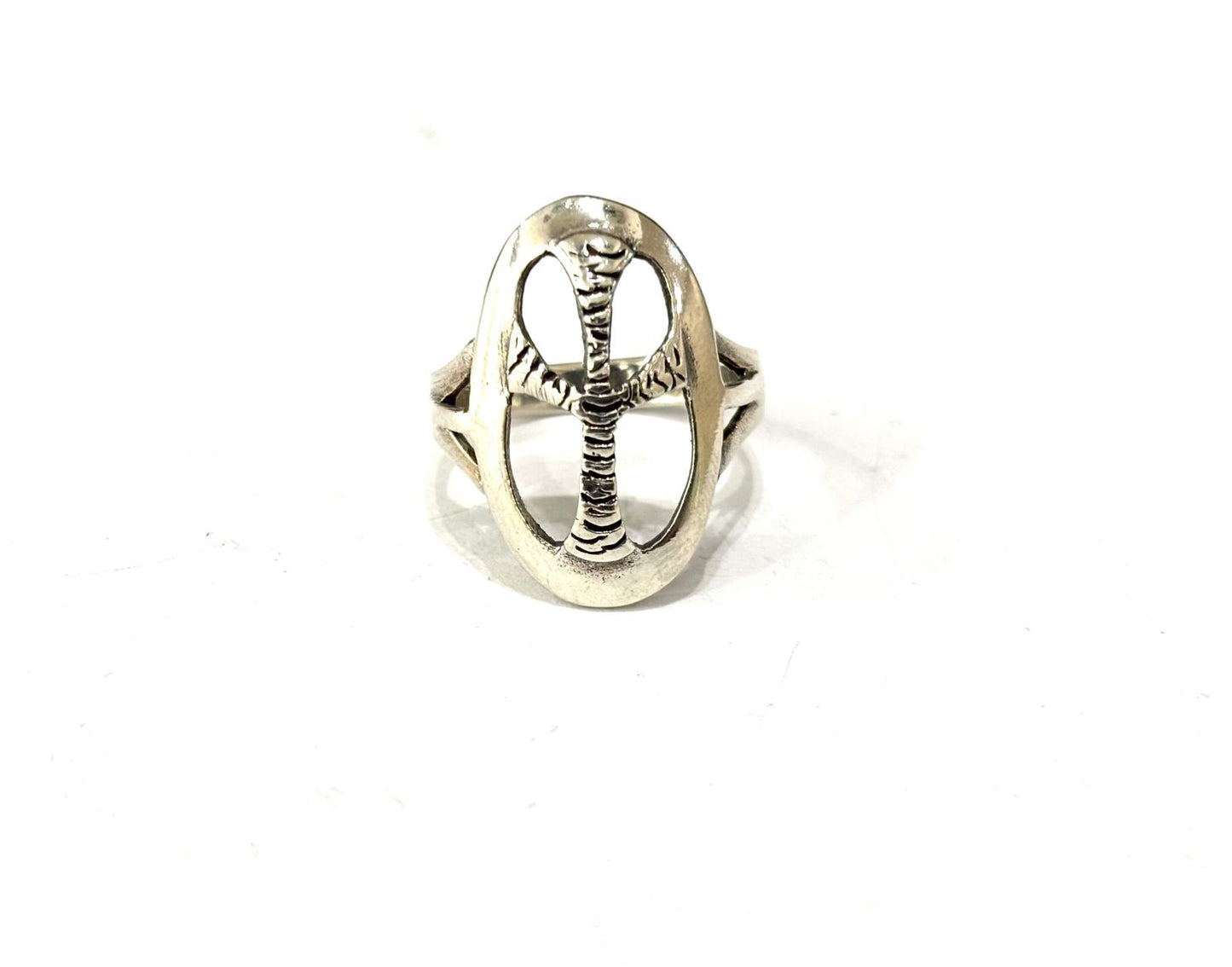 ANELLO CROCE STILIZZATA ARGENTO 925
