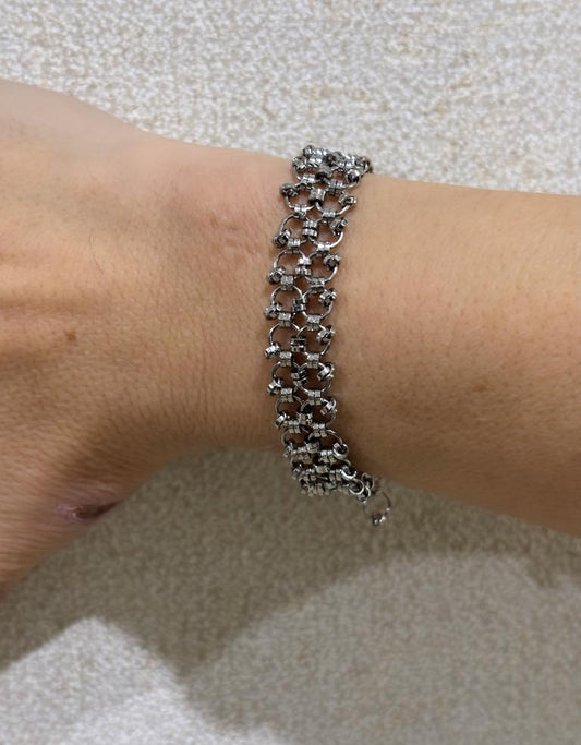 BRACCIALE RETE DUE FILE ACCIAIO