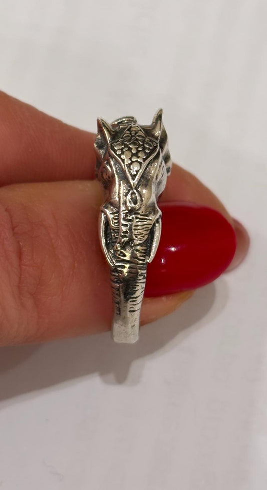 ANELLO GANESHA ARGENTO 925
