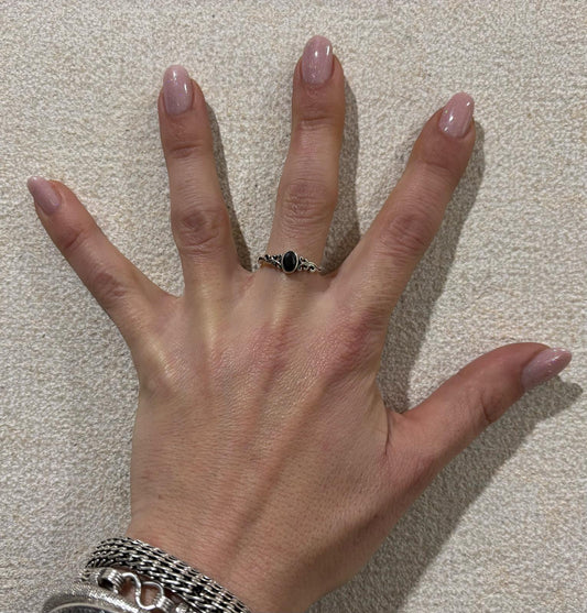 ANELLO QUARZO FUMÉ OVALE SFACCETTATO - ARGENTO 925