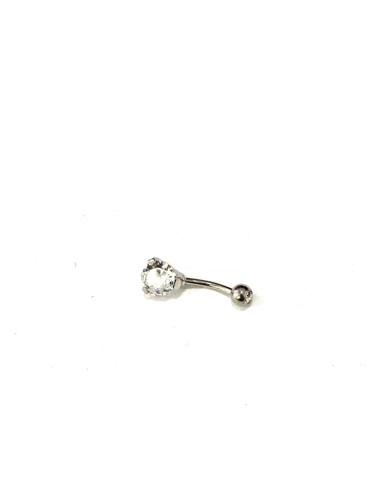 PIERCING OMBELICO SWAROVSKI TRE GRIFFE CRYSTALL - ACCIAIO 316L