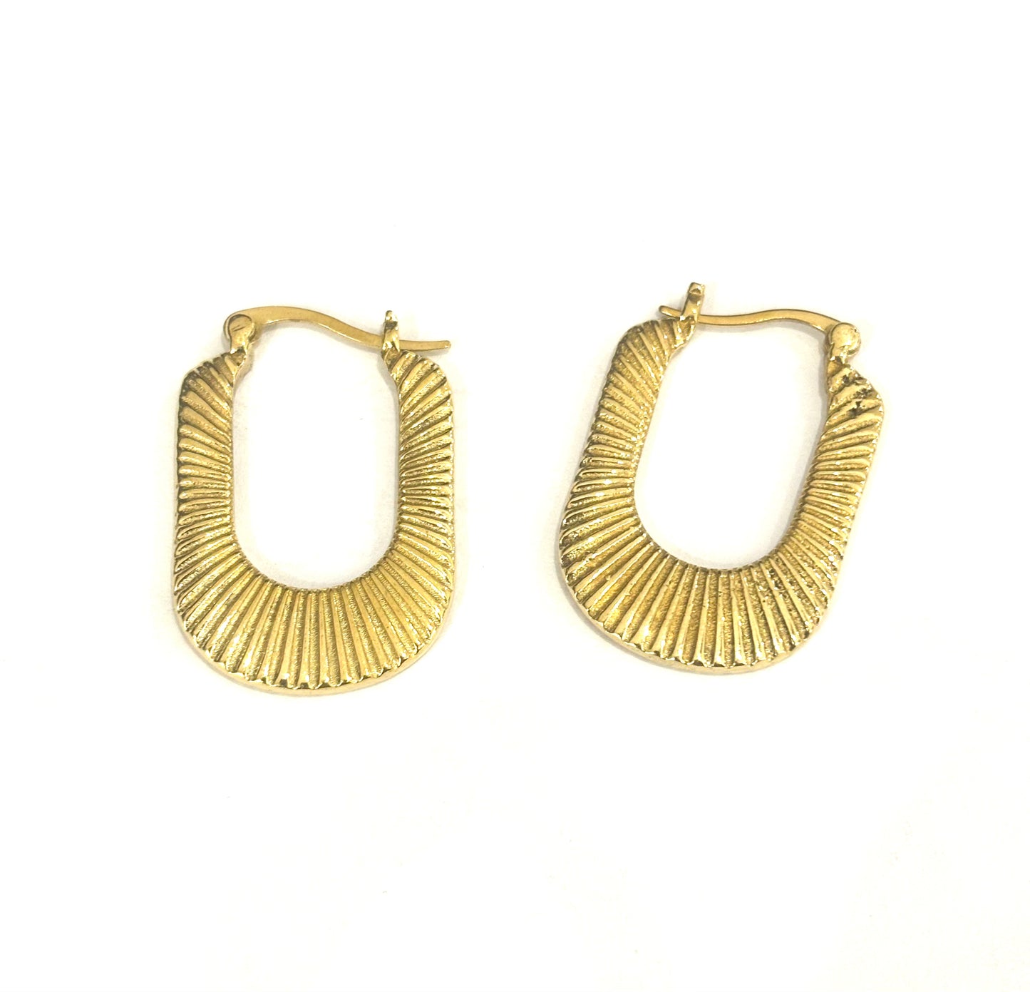 ORECCHINI OTTONE - GEOMETRICO - RAGGIERA