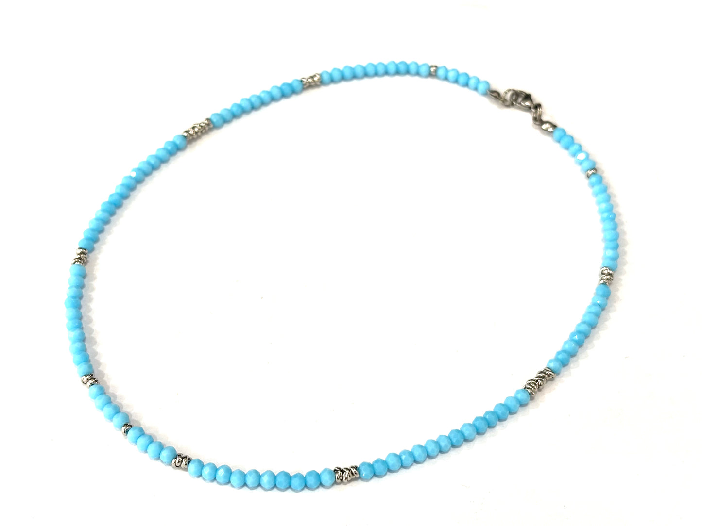 COLLANA PERLINE DI CRISTALLI SFACCETTATI 4x3mm