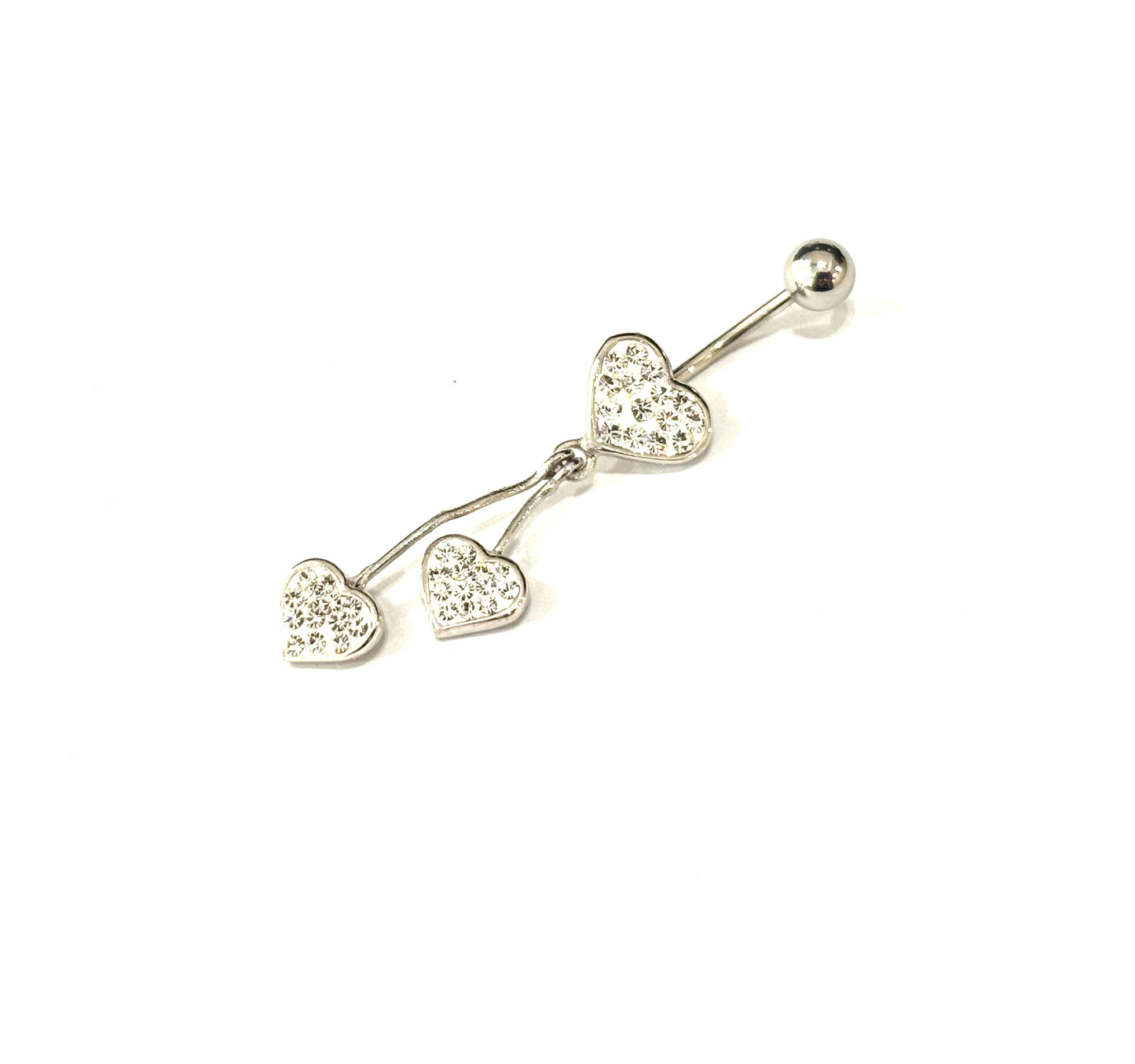PIERCING OMBELICO HEART - ACCIAIO 316L